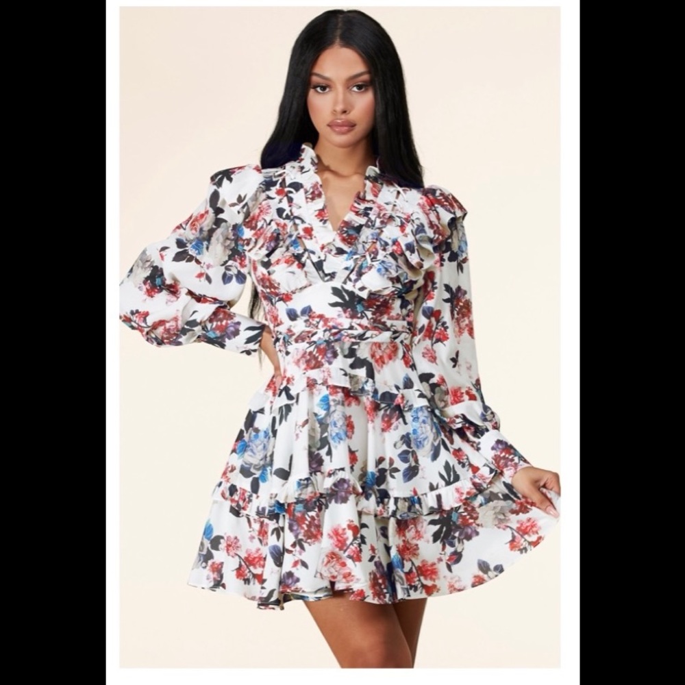 Gardenia Floral Mini Dress